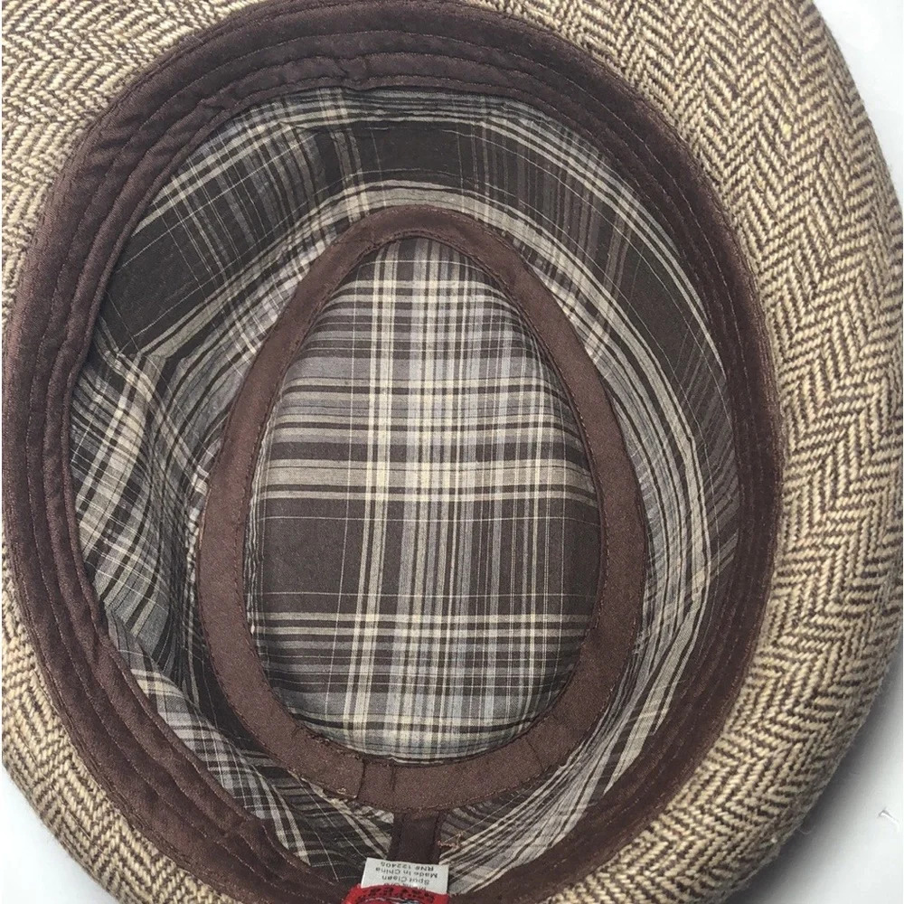 San Diego Hat Co. Men’s Herringbone Fedora Hat - Picture 7 of 10